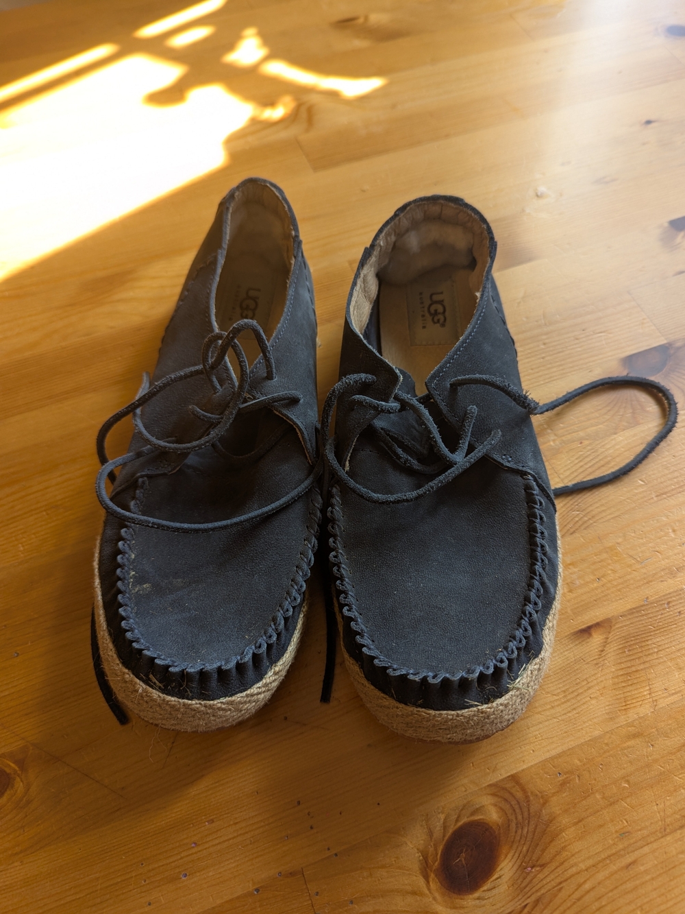 UGG Navy Moccassin Type Shoe